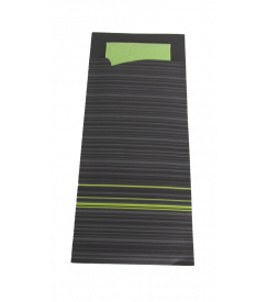 Bestekzak Lima zwart-lime servet | 100 stuks