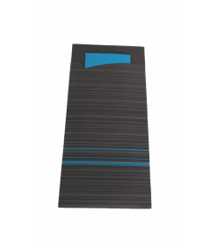 Bestekzak Lima zwart-aqua servet | 100 stuks