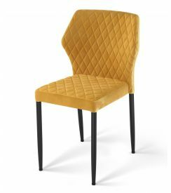 Stapelstoel Louis velours geel