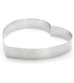 De Buyer Taartvorm Hart RVS Ø14xH4cm