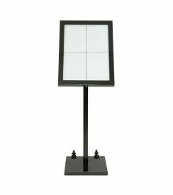 Securit Menustaander display LED zwart 4xA4 