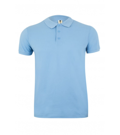 Mukua Polo Unisex piqué lichtblauw - maat M