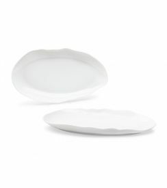 Bord ovaal wit 38x20/13cm