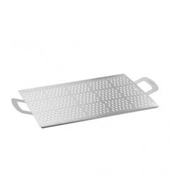 Rechth.geperf. tray/snijbord op voet 40x60cm