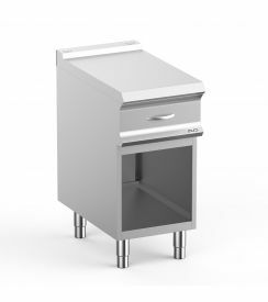 MBM Domina Pro Neutraal werkblad met open onderstel en lade N74AC