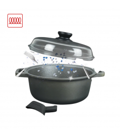 Risoli Blackplus Kookpot met deksel inductie 20cm 