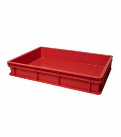 Pizzadeegbak stapelbaar rood 600x400x100mm