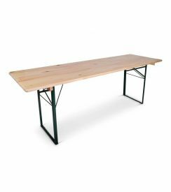 Biertafel standaard groen frame grenenhout 220x70xH78cm