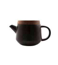 Point-Virgule Theepot aardewerk deksel acacia zwart 600ml 