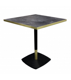 XSeat Tafelblad HPL Line Grey Marble + Gold Edge 120x80cm