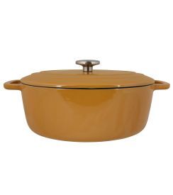C&T Fontestic Kookpot met deksel ovaal amber 31x24xH22cm