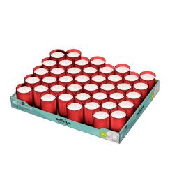 Bolsius Clear Cups rood Ø42×55mm 40 stuks