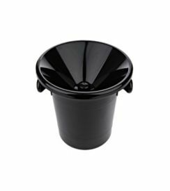 Wijndegustatie spuugbak plastic zwart Ø21xH22cm