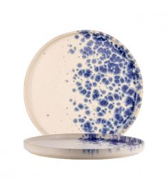 Le Coq Phobos Dessertbord wit/blauw Ø20,5xH2cm