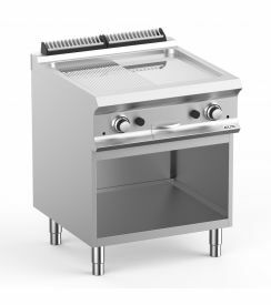 MBM Domina Pro Frytop gas chrome vlak/geribbeld