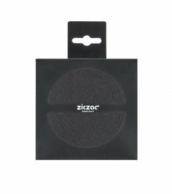 Ziczac Glasonderzetters zwart 10cm | 4 stuks