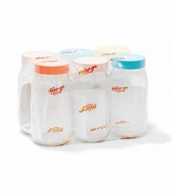 Le Parfait inmaakbokaal oranje blauw roze geel 2L | 6 stuks