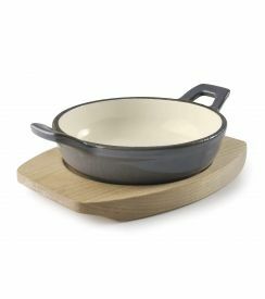 Lacor Braadpannetje met plankje grijs 470ml Ø16cm