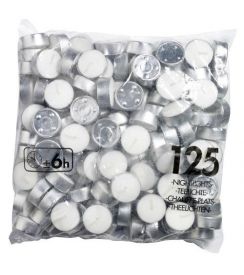 Bolsius Theelicht 6u blanco zak | 125 stuks