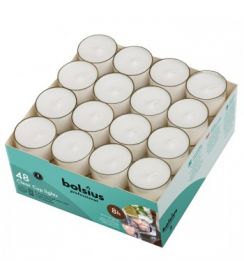 Bolsius Clear Cups 8u transparant | 48 stuks
