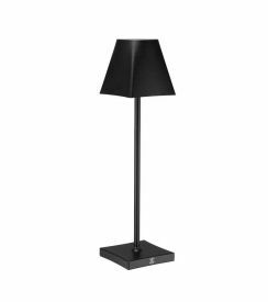 Etere Tafellamp LED draadloos zwart 13x13xH38cm