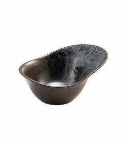 Le Coq Phobos Bowl ovaal zwart/blauw 21x16xH9,5cm