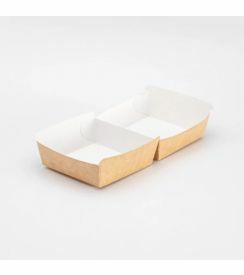 Hamburgerbox kraft 110x110x77mm | 50 stuks