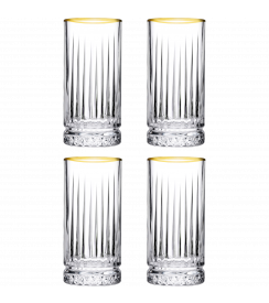 Pasabahce Longdrink Elysia Gold 280ml  | 4 stuks