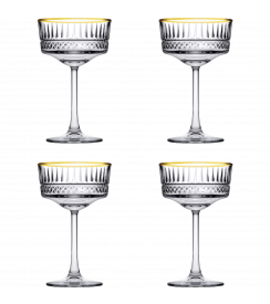 Pasabahce Champagnecoupe Elysia Gold 260ml | 4 stuks