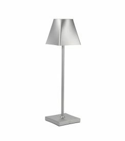 Etere Tafellamp LED draadloos zilver 13x13xH30cm 
