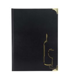 Securit Menuboek wijn A4 zwart 31,5x24cm