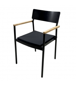 XSeat Stoelkussen Chloe velcro zwart