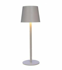 Tafellamp LED draadloos metaal zand 9,5x27cm