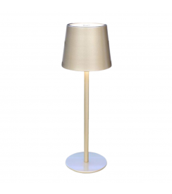 Tafellamp LED draadloos metaal goud 9,5x27cm