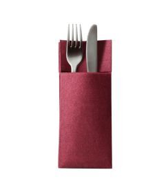 Duni Servet Point to Point bordeaux 32x38cm | 50 stuks