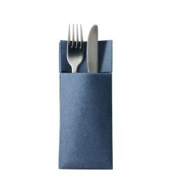 Duni Servet Point to Point donkerblauw 32x38cm | 50 stuks