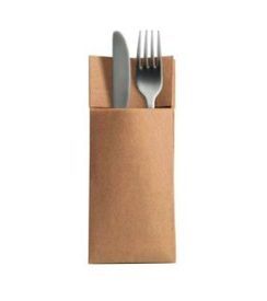 Duni Servet Point to Point bruin 32x38cm | 50 stuks