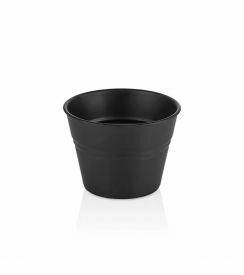 Potje/emmertje melamine zwart 1100ml 15xH11cm