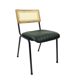 XSeat Stapelstoel Leonardo Wicker donkergroen