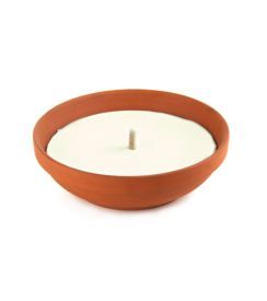 C&T Schaal Kaars terracotta 11u Ø19cm