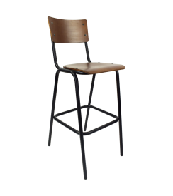 XSeat Barstoel School Retro walnoot