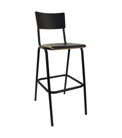 XSeat Barstoel School Retro zwart