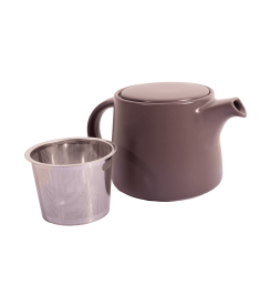 Point-Virgule Theepot steengoed met infuser mocha 600ml