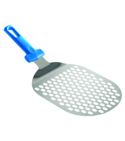 GI Metal Pizzaschep ovaal geperforeerd 17,5x21cm