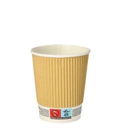 Drinkbeker Karton ripple 200ml | 25 stuks