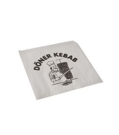 Döner Kebab zakjes vetwerend wit 16x16cm | 1000 stuks