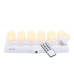 Securit Led Theelicht warm wit oplaadbaar 13-delig