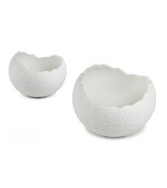 Kom Eivorm Hoog wit mat 14cm