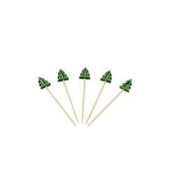 Sier Prikker kerstboom bamboe 100mm |150 stuks