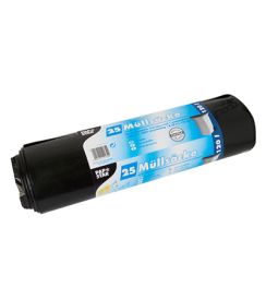 Industriezakken LDPE 120L 110x70cm zwart extra sterk rol/25